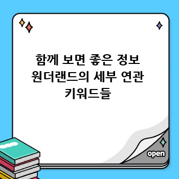 함께 보면 좋은 정보 원더랜드의 세부 연관 키워드들