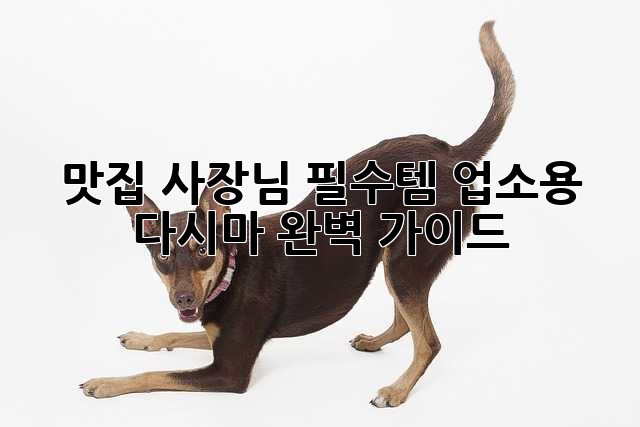 맛집 사장님 필수템! 업소용 다시마 완벽 가이드