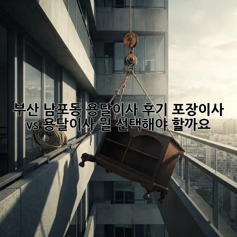부산 남포동 용달이사 후기: 포장이사 vs 용달이사, 뭘 선택해야 할까요?