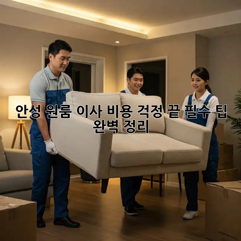 안성 원룸 이사, 비용 걱정 끝! 필수 팁 완벽 정리