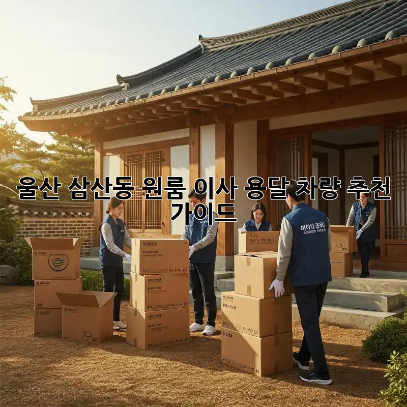 울산 삼산동 원룸 이사? 용달 차량 추천 가이드!