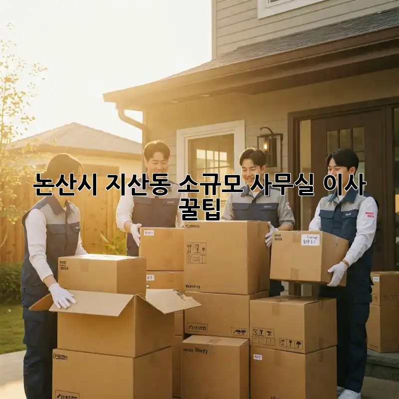 논산시 지산동 소규모 사무실 이사 꿀팁!
