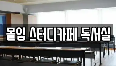 몰입 스터디카페 독서실