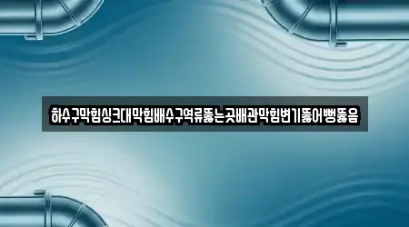 하수구막힘싱크대막힘배수구역류뚫는곳배관막힘변기뚫어뻥뚫음