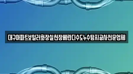 대구아파트보일러화장실천장베란다수도누수탐지공사전문업체