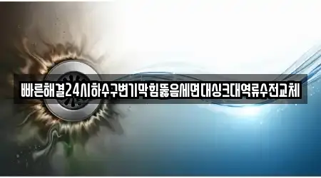 빠른해결24시하수구변기막힘뚫음세면대싱크대역류수전교체