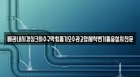 배관내시경싱크하수구막힘뚫기오수관고압세척변기뚫음설치전문
