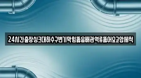 24시간출장싱크대하수구변기막힘뚫음배관역류뚫어요고압세척