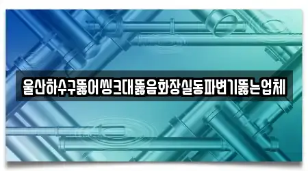 울산하수구뚫어씽크대뚫음화장실동파변기뚫는업체