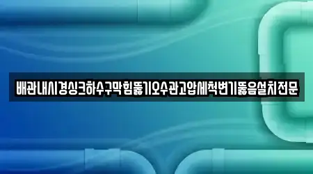 배관내시경싱크하수구막힘뚫기오수관고압세척변기뚫음설치전문