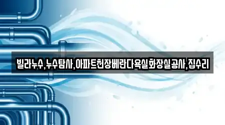 빌라누수,누수탐사,아파트천장베란다욕실화장실공사,집수리
