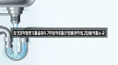 싱크대막힘변기뚫음하수구막힘역류뚫은법배관막힘고압세척뚫는곳