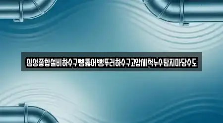 삼성종합설비하수구뻥뚫어뻥뚜러하수구고압세척누수탐지마당수도