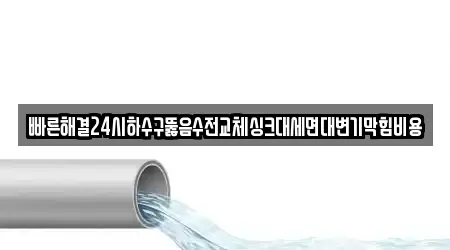 빠른해결24시하수구뚫음수전교체싱크대세면대변기막힘비용