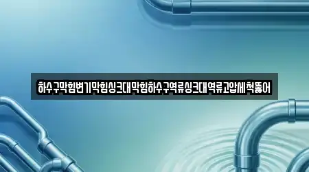 하수구막힘변기막힘싱크대막힘하수구역류싱크대역류고압세척뚫어