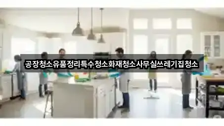 공장청소유품정리특수청소화재청소사무실쓰레기집청소