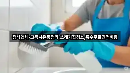 정식업체-고독사유품정리,쓰레기집청소,특수무료견적비용