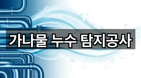 가나물 누수 탐지공사