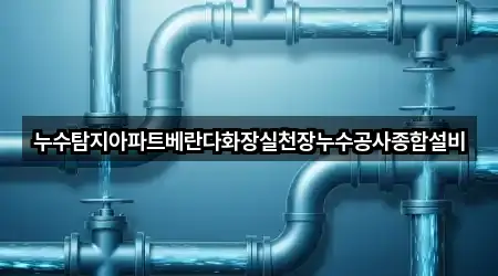 누수탐지아파트베란다화장실천장누수공사종합설비
