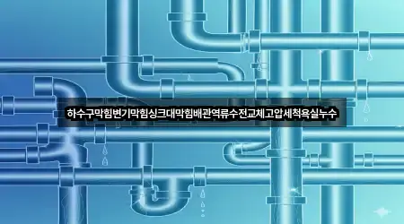 하수구막힘변기막힘싱크대막힘배관역류수전교체고압세척욕실누수