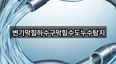 변기막힘하수구막힘수도누수탐지