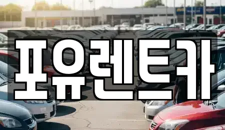 경기 광주시 퇴촌면 렌트카 전문 포유렌트카