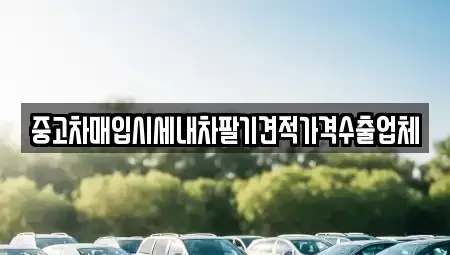경기도 광명시 중고차매입 전문 중고차매입시세내차팔기견적가격수출업체
