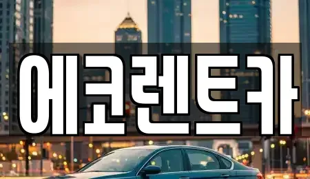 광주 북구 망월동 렌트카 전문 에코렌트카