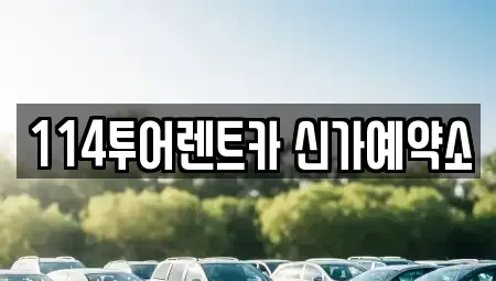 광주광역시 광산구 신가동 렌트카 전문 114투어렌트카 신가예약소