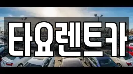 광주광역시 광산구 신가동 렌트카 전문 타요렌트카