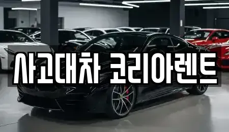 대전 중구 은행동 단기렌트카 전문 사고대차 코리아렌트