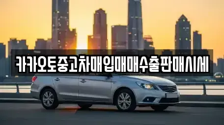 대전 중구 은행동 중고차매매 전문 카카오토중고차매입매매수출판매시세