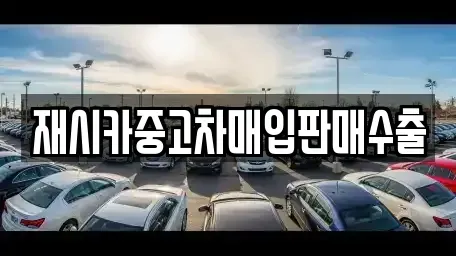 서울 성북구 동선동3가 중고차매입 전문 재시카중고차매입판매수출