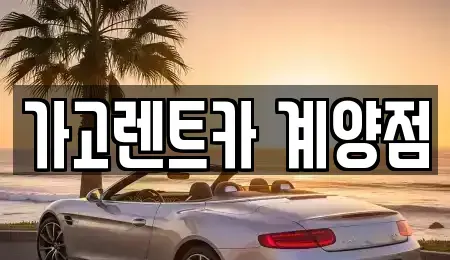 인천 계양구 방축동 렌트카 전문 가고렌트카 계양점