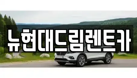 인천 계양구 평동 렌트카 전문 뉴현대드림렌트카