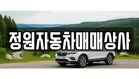 전남 순천시 금곡동 중고차매매 전문 정원자동차매매상사